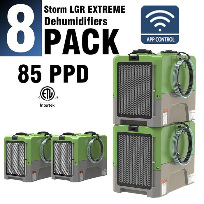 ALORAIR® Storm LGR Extreme WI-FI 85 Pint Commercial Restoration Dehumidifiers Pack of 8 - LGR85*8WIFI Blue