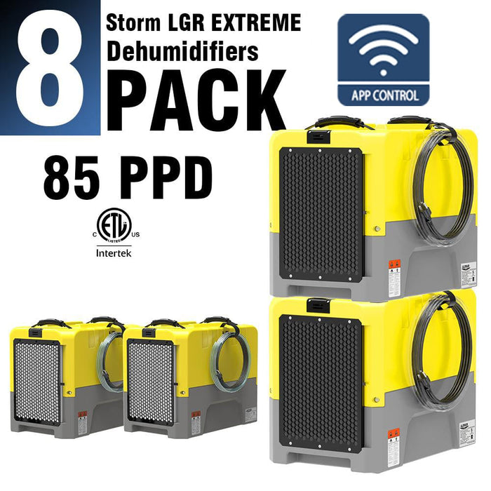 ALORAIR® Storm LGR Extreme WI-FI 85 Pint Commercial Restoration Dehumidifiers Pack of 8 - LGR85*8WIFI Blue