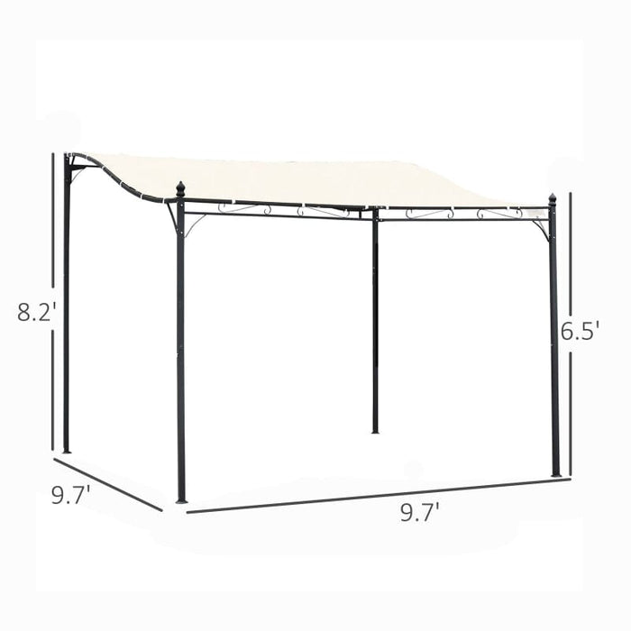 Outsunny 10' x 10' Steel Outdoor Pergola Gazebo Patio Canopy - 84C-038