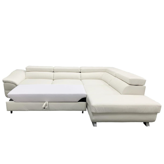 Maxima House LAGOS Leather Sectional Sleeper Sofa - Backyard Provider