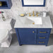 Legion Furniture 36" Blue Finish Sink Vanity Cabinet With Carrara White Top WLF2136-B - Backyard Provider