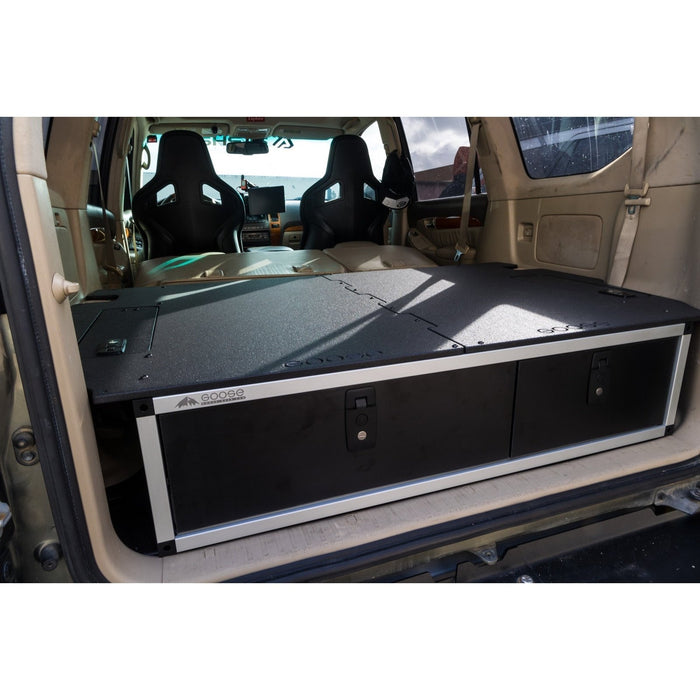 Goose Gear Lexus GX470 2002-2009 1st Gen. - Side x Side Drawer Module with Fitted Top Plate - 41-3/8"W x 10"H x 36"D