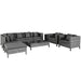 Outsunny 9-Piece Rattan Wicker Outdoor Patio Sectional Furniture Conversation Set - 860-067BK