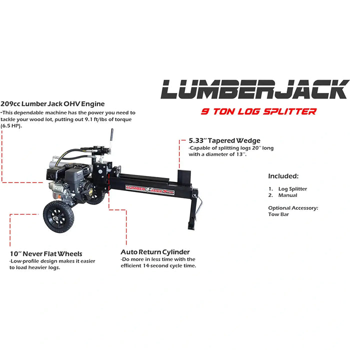 Lumber Jack™ 9-Ton Gas Log Splitter YTL-590-111