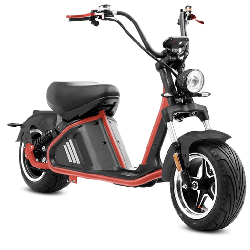 SoverSky M2 60V 3000W Fat Tire Electric Chopper Scooter - SOV-M2-3000W-RED