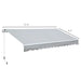 Outsunny 11.8' x 8.2' Outdoor Patio Manual Retractable Exterior Window Awning - 840-175