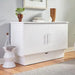 Arason Creden-ZzZ Madrid Murphy Queen/Full Cabinet Bed White Wire Brush