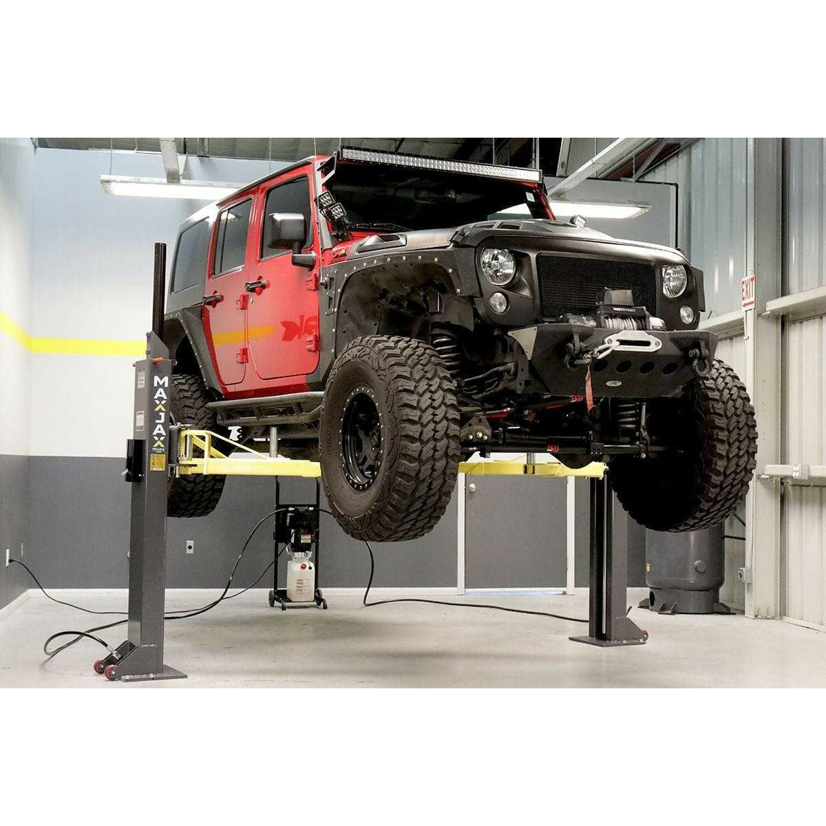 MaxJax M6K Portable Two-Post Garage Car Lift - 6,000 Lb - Backyard Provider