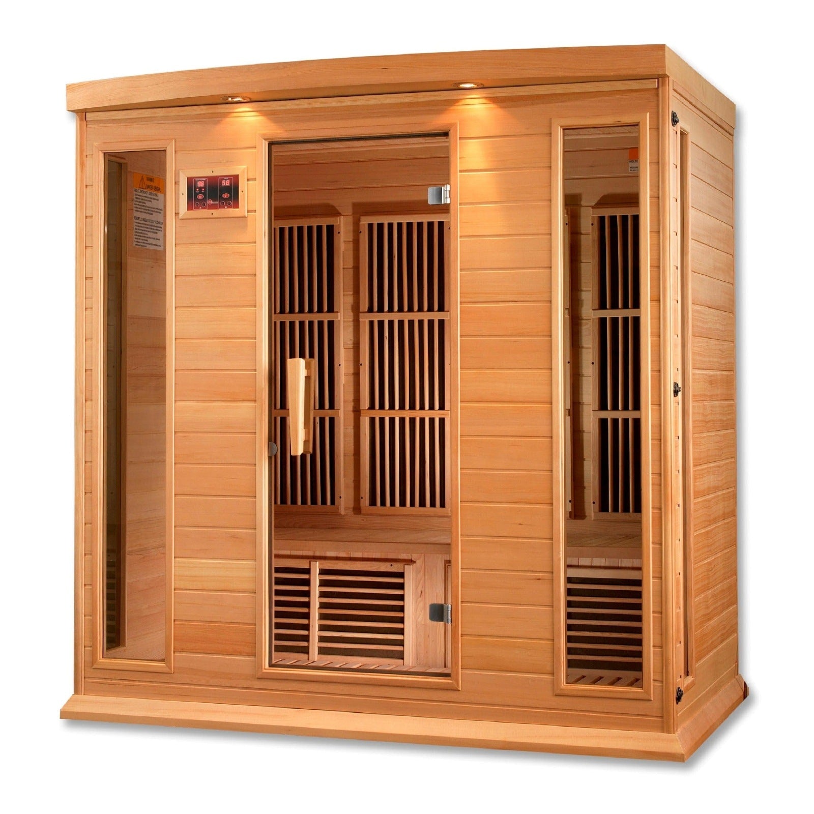 Maxxus 4-Person Low EMF Under 8MG FAR Infrared Sauna Canadian Hemlock