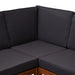 Outsunny 6 Piece Acacia Wood Sectional Sofa Outdoor Patio Furniture Set - 84B-448