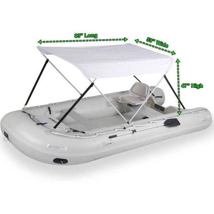 Sea Eagle 14' Sport Runabout Swivel Seat Canopy Drop Stitch Inflatable Raft Package