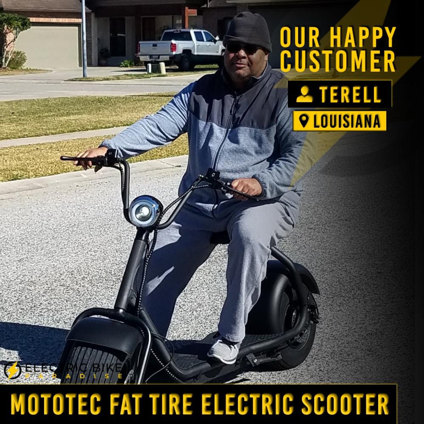 MotoTec 60V/18Ah 2000W Fat Tire Electric Scooter MT-FatTire-2000