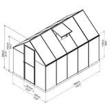 Palram - Mythos 6' x 10' Greenhouse - Silver - HG5010