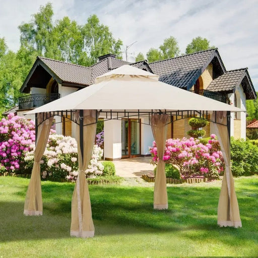 Outsunny 10' x 10' Steel Outdoor Patio Gazebo Canopy - 84C-010