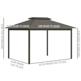 Outsunny 10x12 Hardtop Gazebo - 84C-145V03