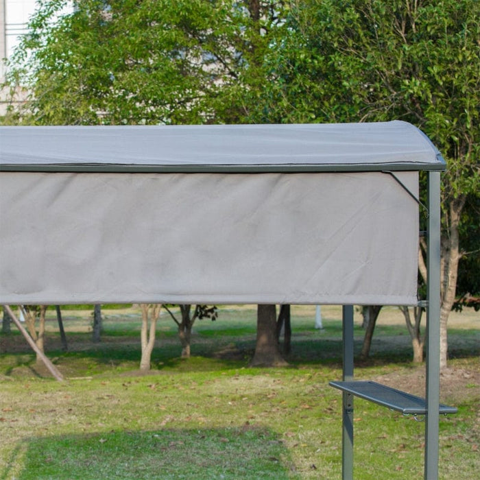 Outsunny 7FT Grill Gazebo BBQ Canopy with Sun Shade Panel Side Awning - 84C-174