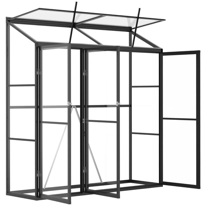 Outsunny 6' x 2' Aluminum Greenhouse, Polystyrene Walk-in Garden Greenhouse - 845-524