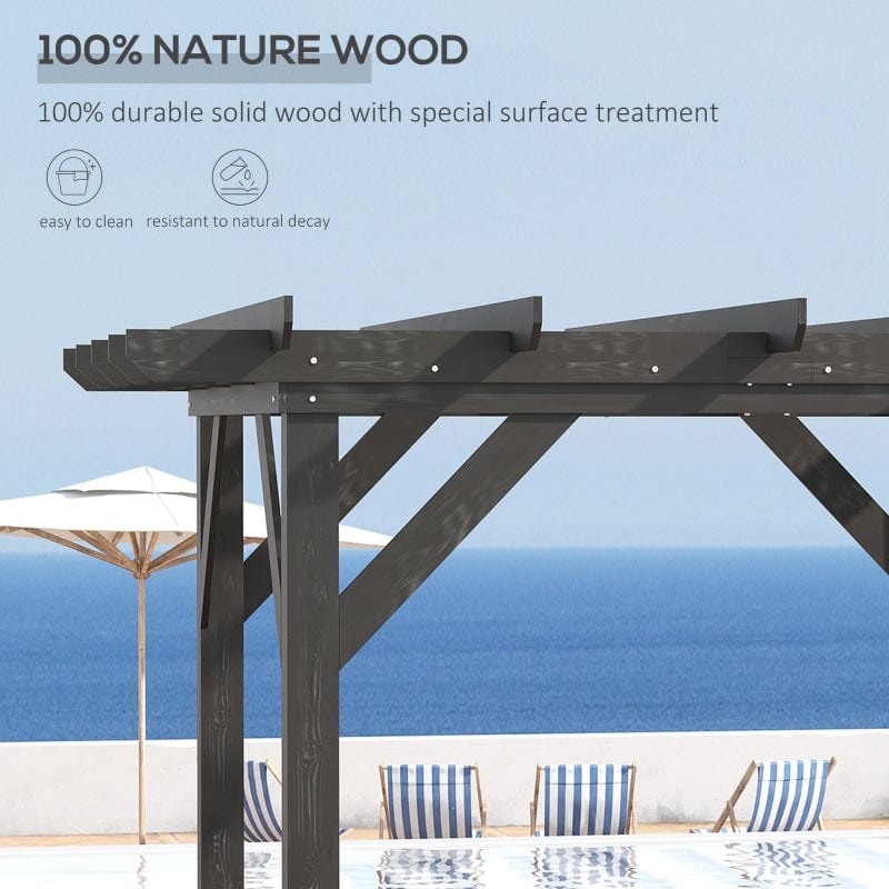 Outsunny Outdoor 10' x 10' Pergola Gazebo - 84C-284