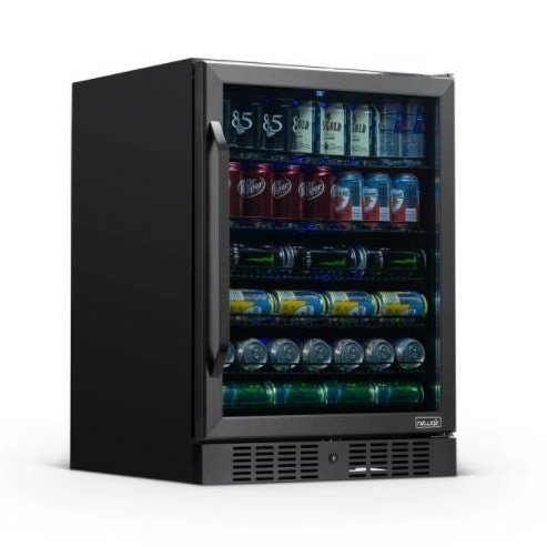 Newair - 24” 177 Can Built-in Beverage Center in Black Stainless Steel NBC177BS00