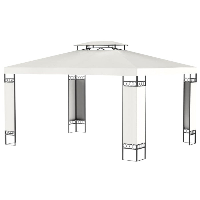 Outsunny 13' x 10' Patio Gazebo Outdoor Canopy Shelter w/ Double Vented Roof - 84C-290CW