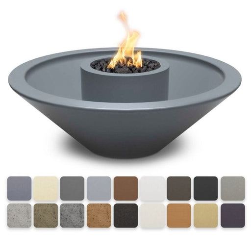 The Outdoor Plus OPT-48CZFW360 Cazo 360° Spill Round Concrete Fire and Water Bowl, 48-Inch