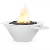 The Outdoor Plus OPT-RPCFW Cazo Powder Coated Fire and Water Bowl, Match Lit