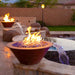 The Outdoor Plus OPT-RPCFW Cazo Powder Coated Fire and Water Bowl, Match Lit