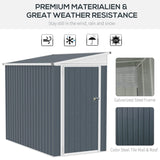 Outsunny 4' x 8' Steel Garden Storage Shed - 845-692V01