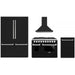 Hallman 4-Pc Kitchen Package w/ 48" Pro Range, 60" Free-Standing Refrigerator, 24" Dishwasher and 48" Hood Bold Stainless Steel