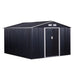 Outsunny 11' x 9' Metal Garden Shed Utility Tool Storage - 845-031V02