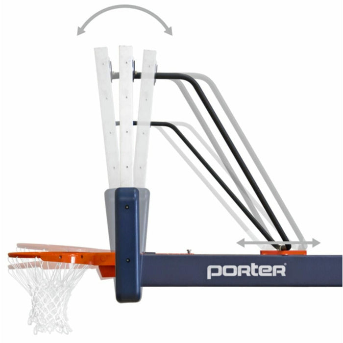Porter 1835 Competition Motorized Portable Basketball Hoop w/ 8' Boom 1835080M