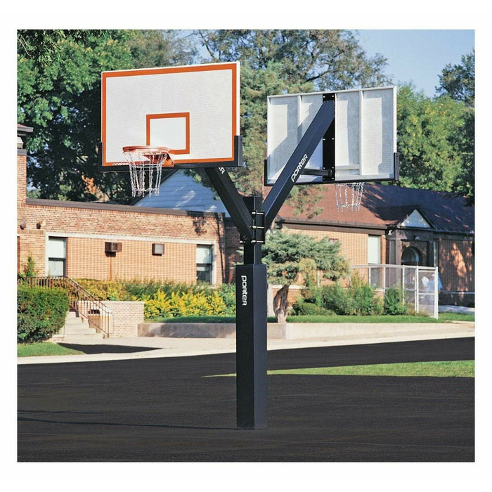 Porter 72” x 42” Dual Steel Heavy Duty Fixed Height Basketball Hoops 195582