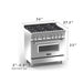 ZLINE 36 in. Professional Gas Burner/Electric Oven Stainless Steel Range with DuraSnow® Finish Door, RA-SN-36