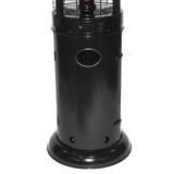 RADtec Ellipse Flame 78-Inch Tall Black Propane Patio Heater with Clear Glass 80-LLP-PT-HTR