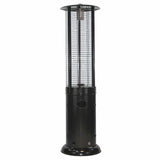 RADtec Ellipse Flame 78-Inch Tall Black Propane Patio Heater with Clear Glass 80-LLP-PT-HTR