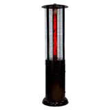 RADtec Ellipse Flame 78-Inch Tall Black Propane Patio Heater with Ruby Glass 80-ELL-FLM-HT