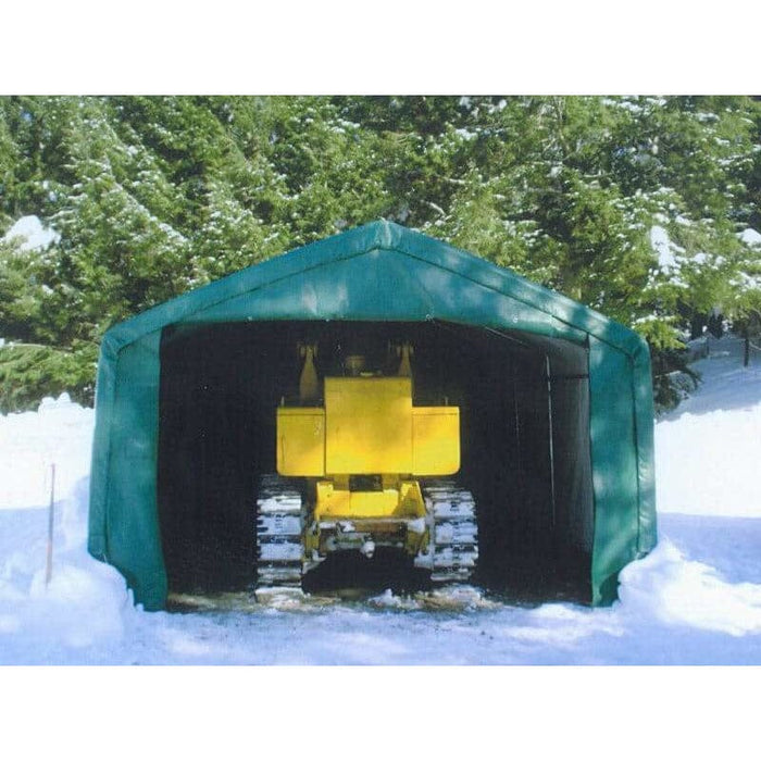 Rhino Shelter Extended Garage House Style 12’W x 24’L x 8’H - GA122408HGN