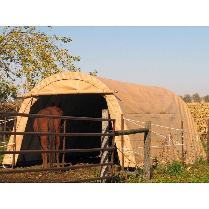 Rhino Shelter Extended Garage Round Style 12’W x 24’L x 8’H - GA122408RGN