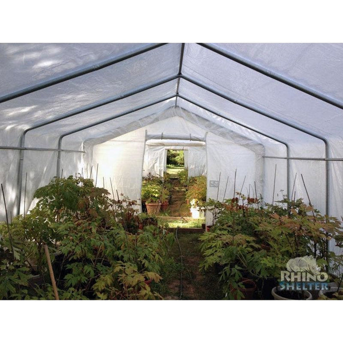 Rhino Shelter Greenhouse House Style 12’W x 12’L x 8’H - GH121208H