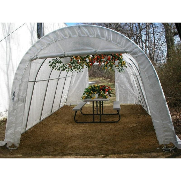 Rhino Shelter Greenhouse Round Style 12’W x 24’L x 8’H - GH122408R