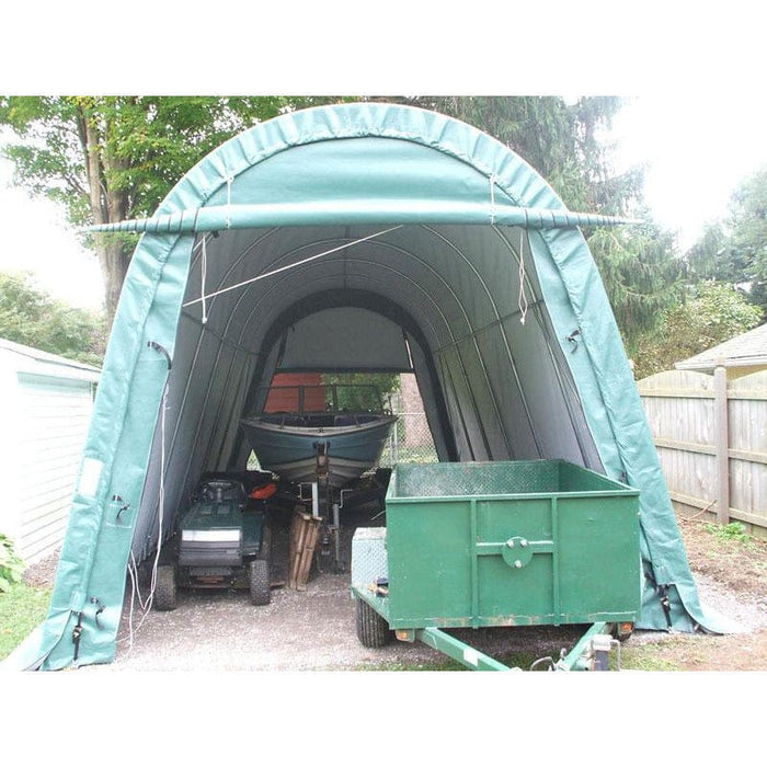 Rhino Shelter Instant Garage Utility Building 14’W x 30’L x 12’H - PB143012RGN