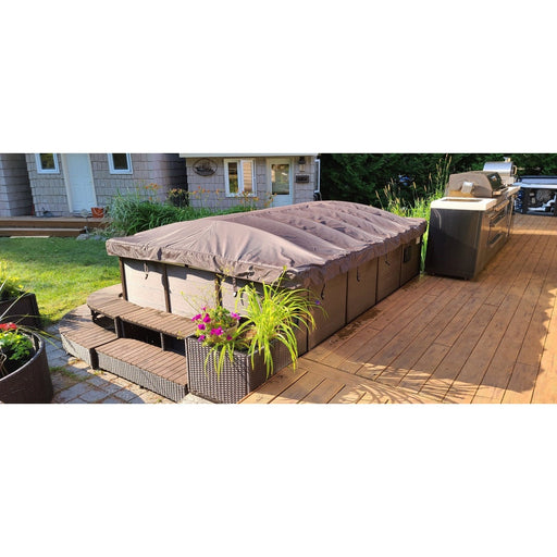 Canadian Spa Rolling Spa Cover - St Lawrence 13ft - Brown
