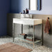 Swiss Madison Pierre 40 Single, Freestanding, Open Shelf, Chrome Metal Frame Bathroom Vanity - SM-BV73C - Backyard Provider