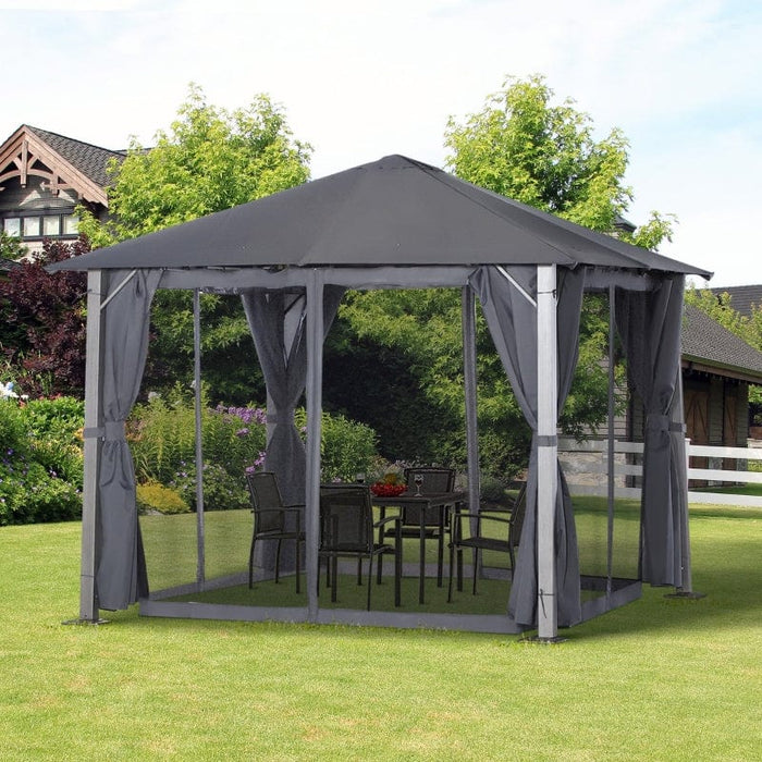 Outsunny Patio Gazebo 10' x 10' Outdoor Soft Top Canopy Tent - 84C-164