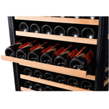 Smith and Hanks 166 Bottle Dual Zone Wine Cooler, Smoked Black Glass Door - RW428DRG