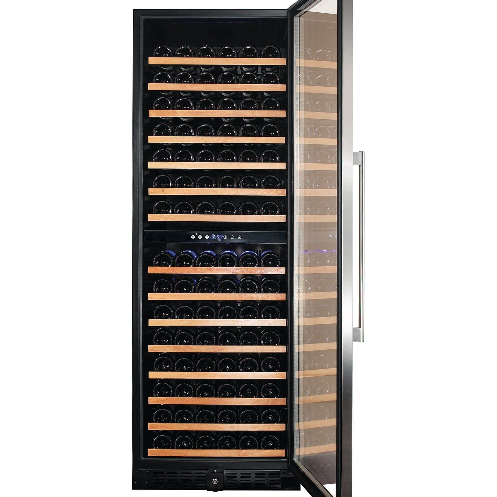 Smith and Hanks 166 Bottle Dual Zone Wine Cooler, Stainless Steel Door Trim - RW428DR