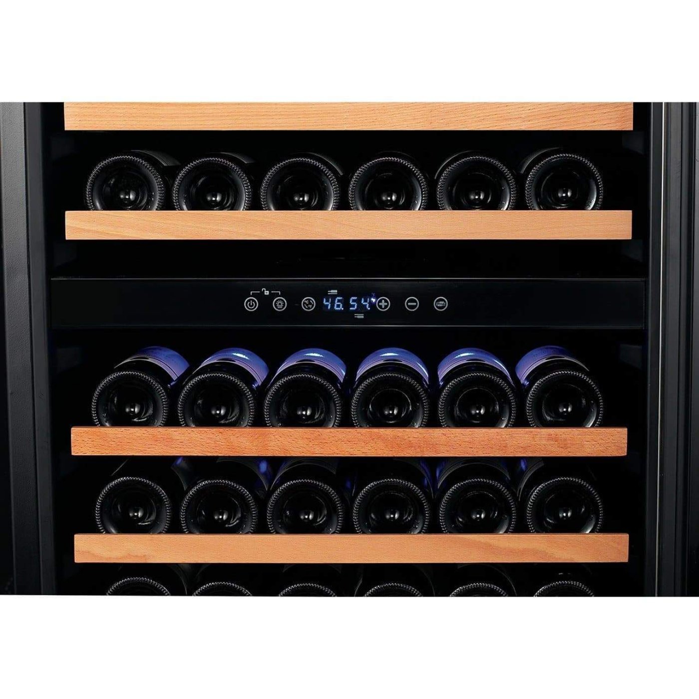 Smith and Hanks 166 Bottle Dual Zone Wine Cooler, Stainless Steel Door Trim - RW428DR