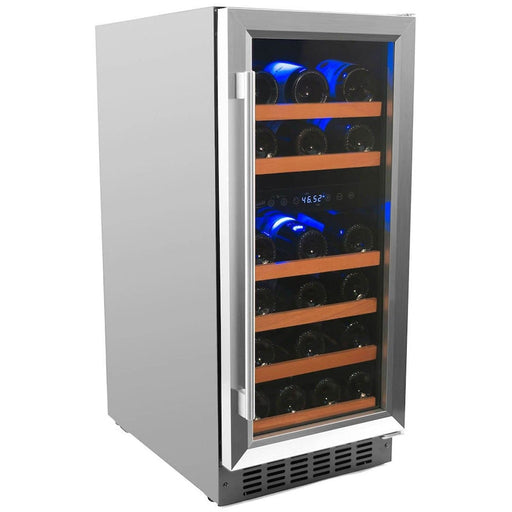Smith and Hanks 32 Bottle Dual Zone Wine Cooler, Stainless Steel Door Trim - RW88DR