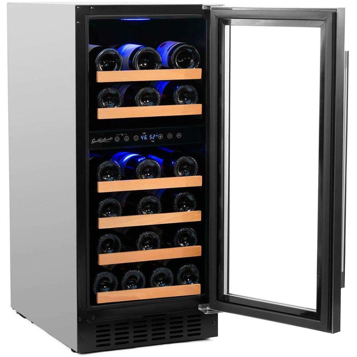 Smith and Hanks 32 Bottle Dual Zone Wine Cooler, Stainless Steel Door Trim - RW88DR