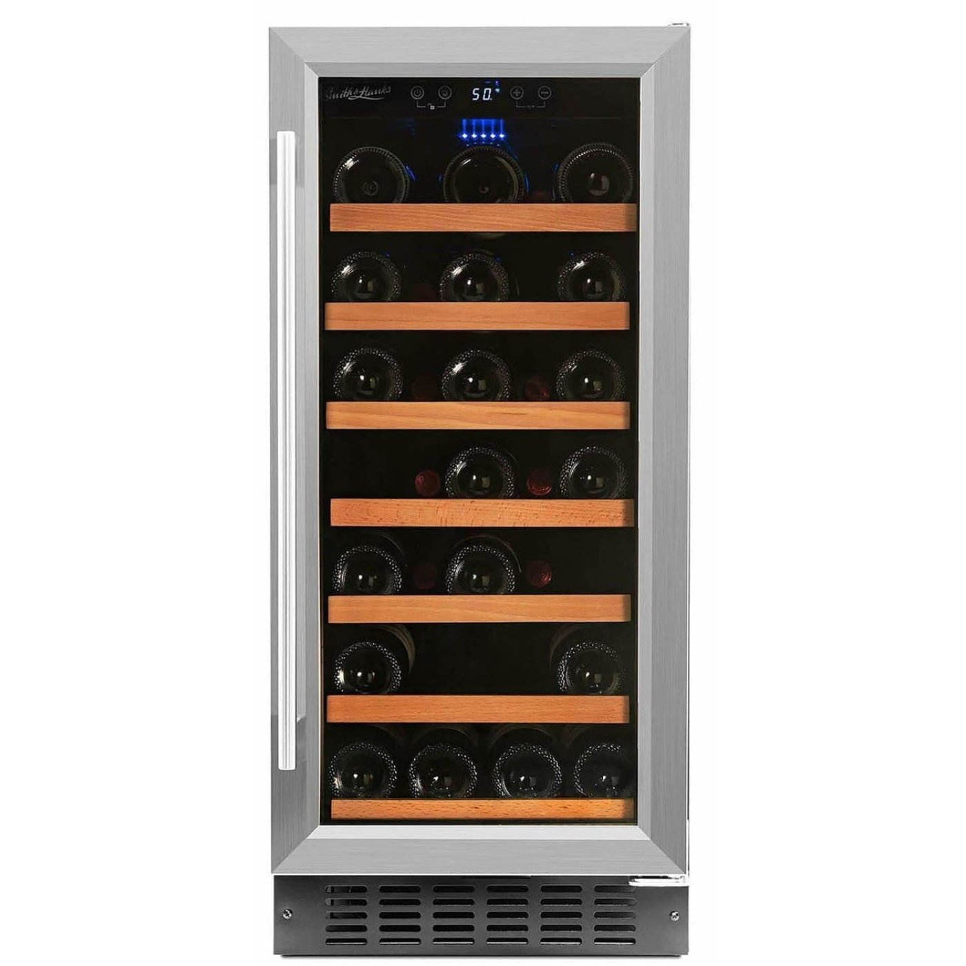 Smith and Hanks 34 Bottle Single Zone Wine Cooler, Stainless Steel Door Trim - RW88SR